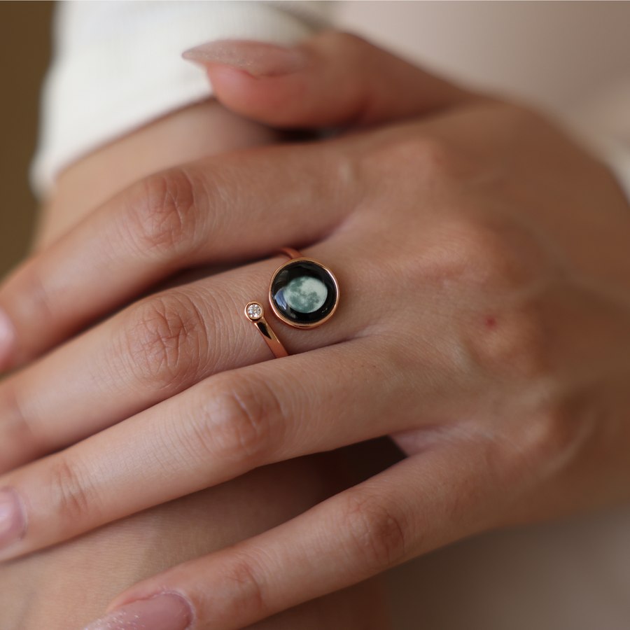 Cosmic Spiral Ring In Rose Gold