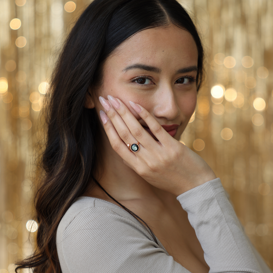 Cosmic Spiral Ring In Rose Gold