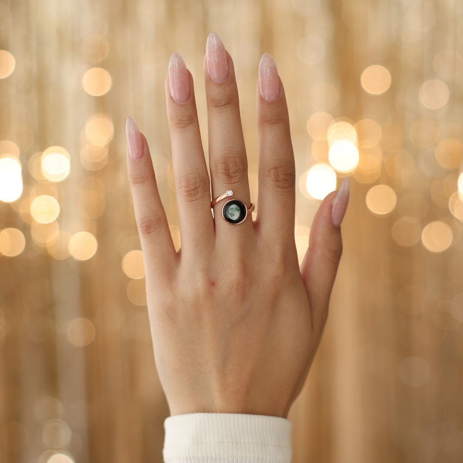 Cosmic Spiral Ring In Rose Gold