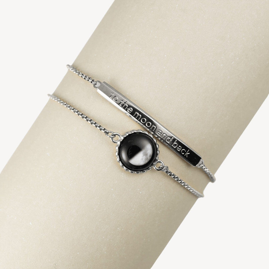 Carina Twist and Engravable Bar Bracelet in Stainless Steel