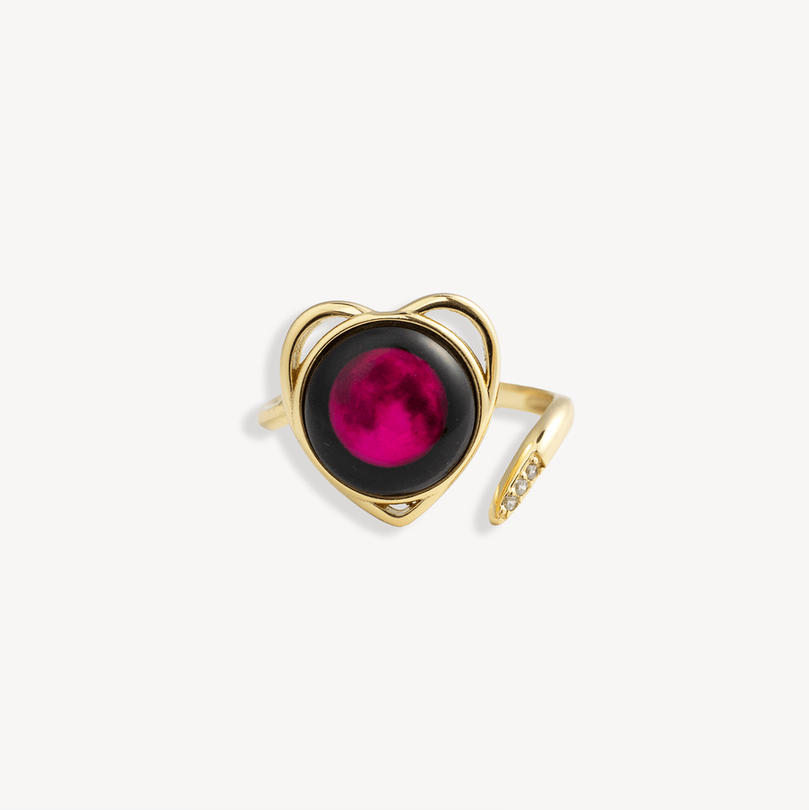 Pink Moon Luna Love Ring in Gold