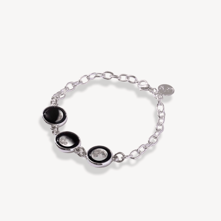 Trinity Moon Charm Bracelet