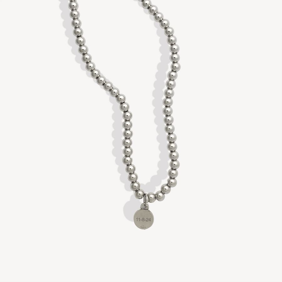 Luxe Steel Beaded Necklace