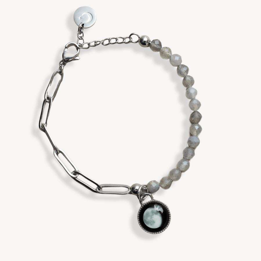 Bhavana Crystal Bracelet- in Grey Agate