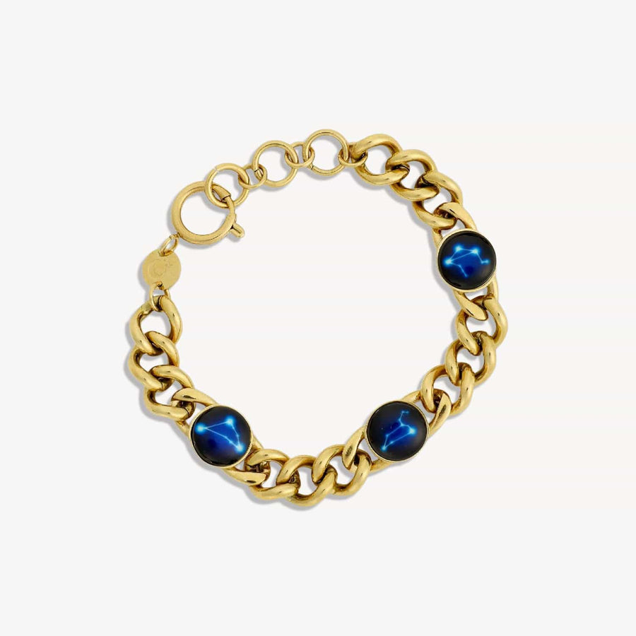 Three Star Astral Pleiades Bracelet in Gold