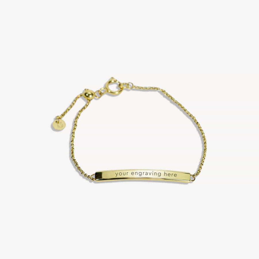 The Engravable Bar Bracelet in Gold