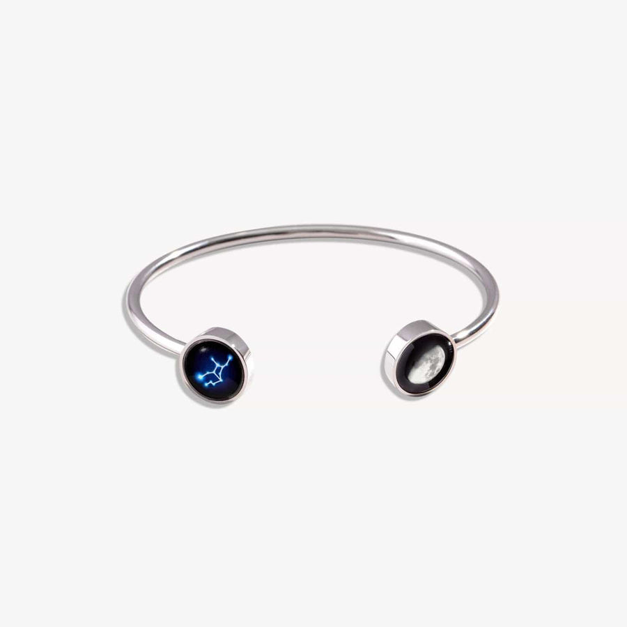 Moon and Stars Cuff in Stainless Steel