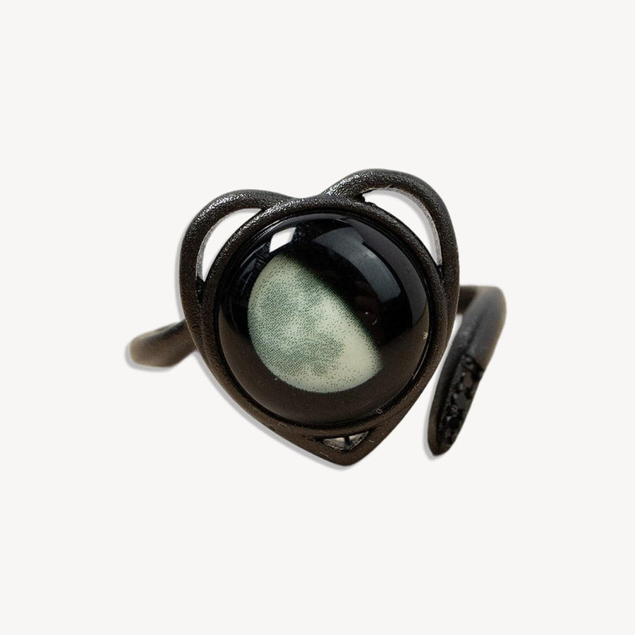 Luna Love Ring in Black Matte