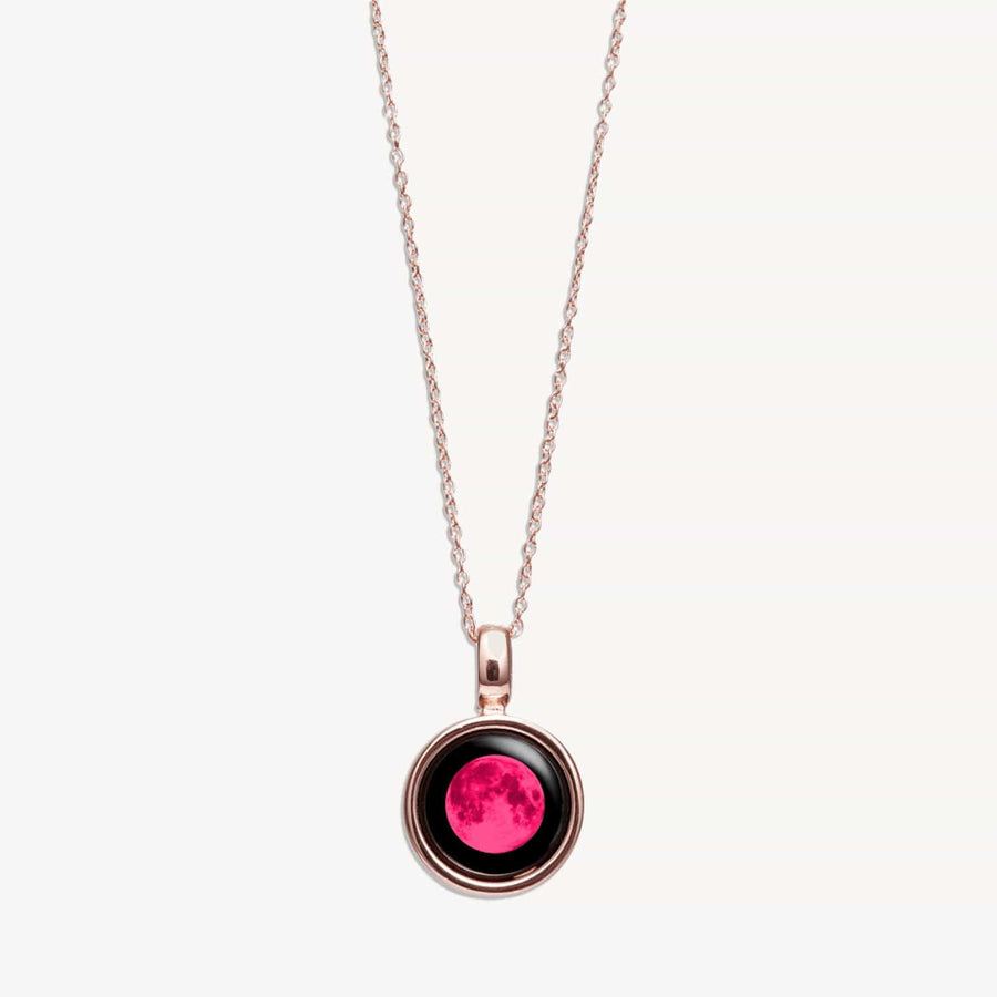 Pink Moon Sky Light Rose Gold Necklace