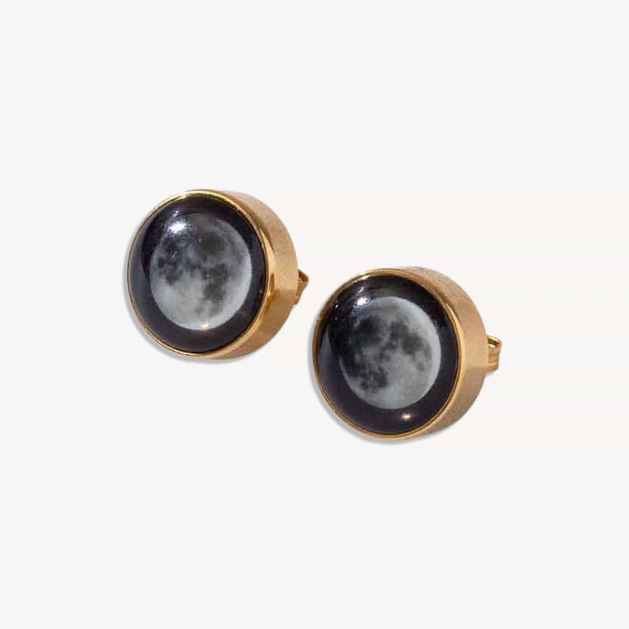 Moonshine Stud Earrings in Gold